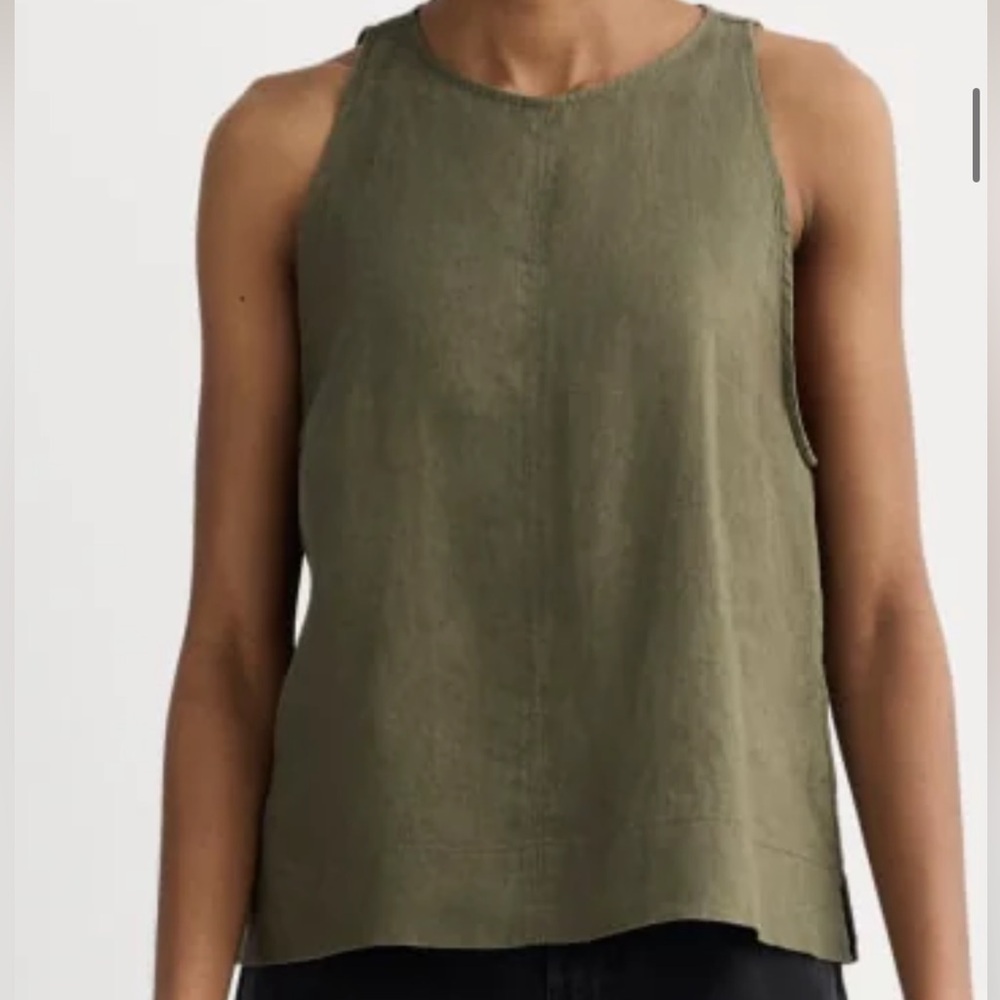 Everlane - High Neck Top Linen